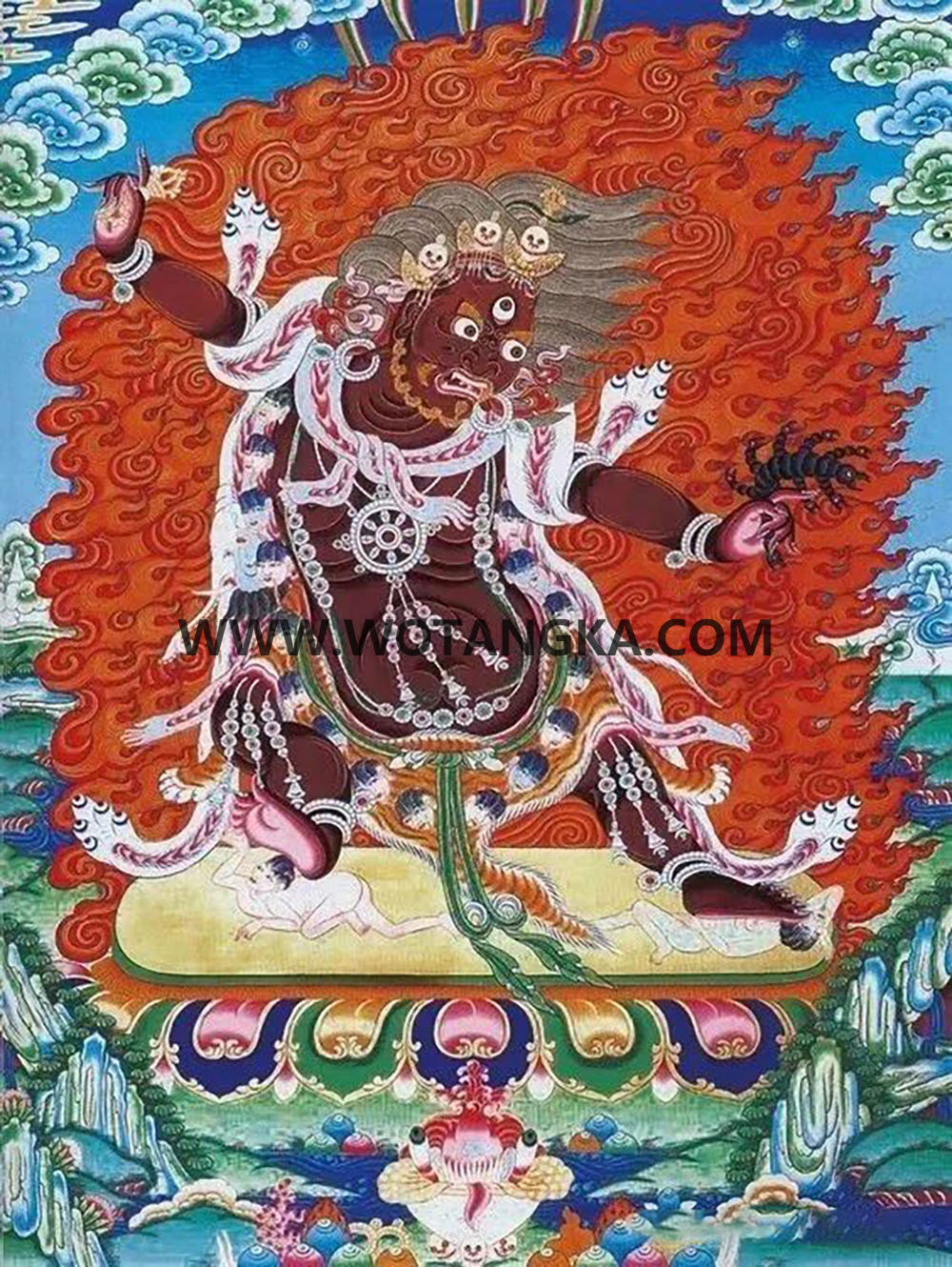 沃唐卡编号AC49139：忿怒莲师金刚