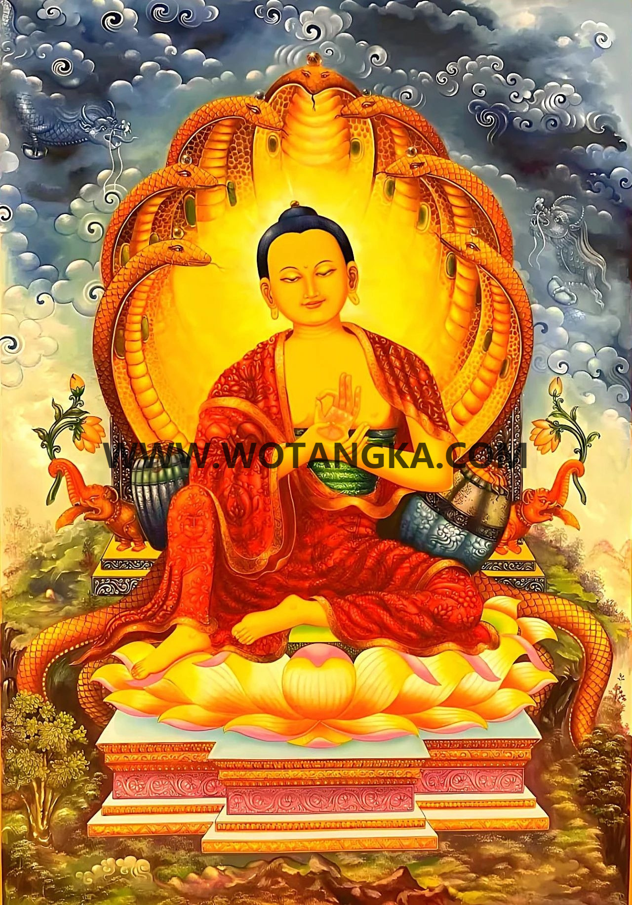 沃唐卡编号AC51236：龙树菩萨