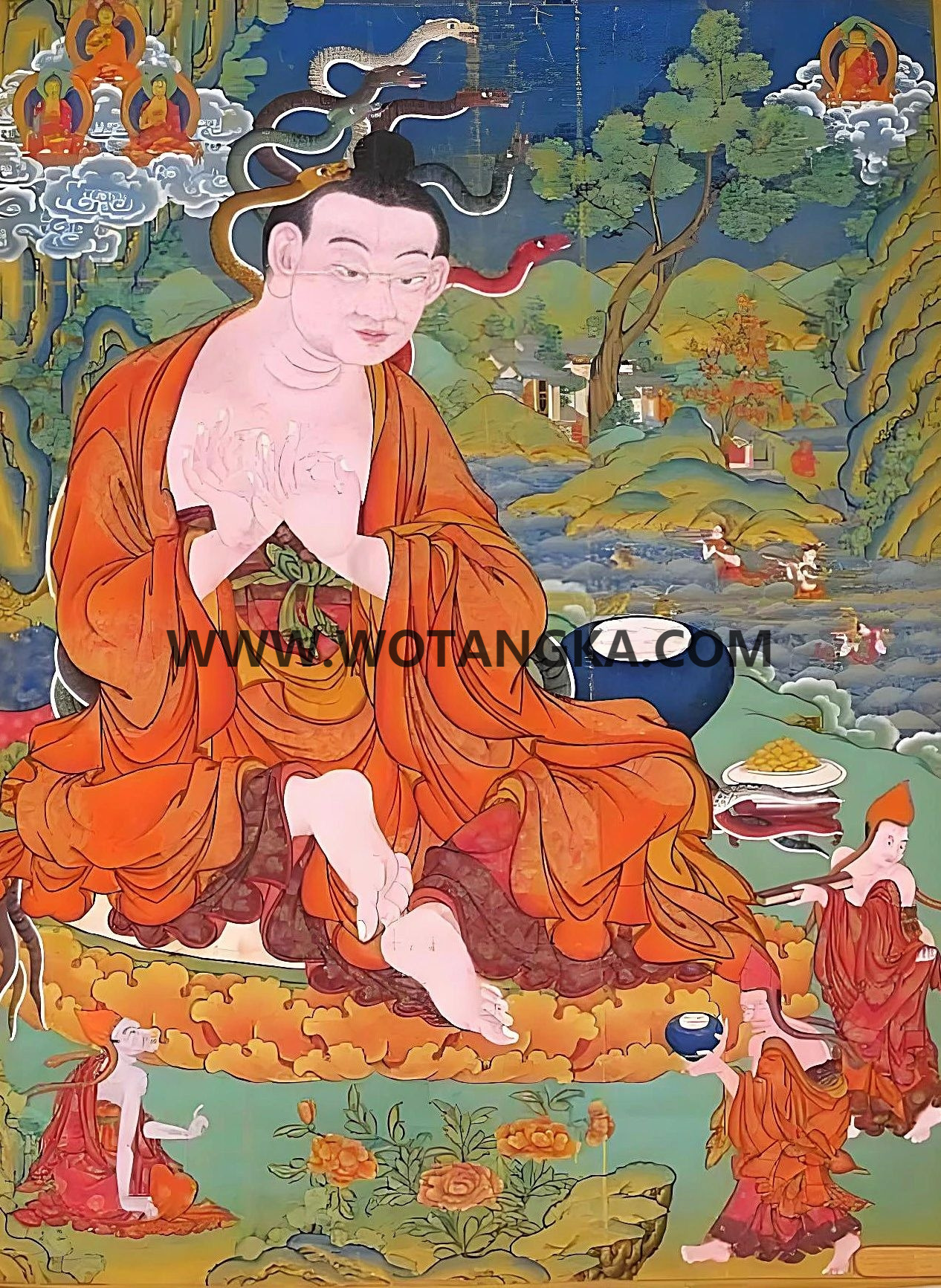 沃唐卡编号AC51242：龙树菩萨