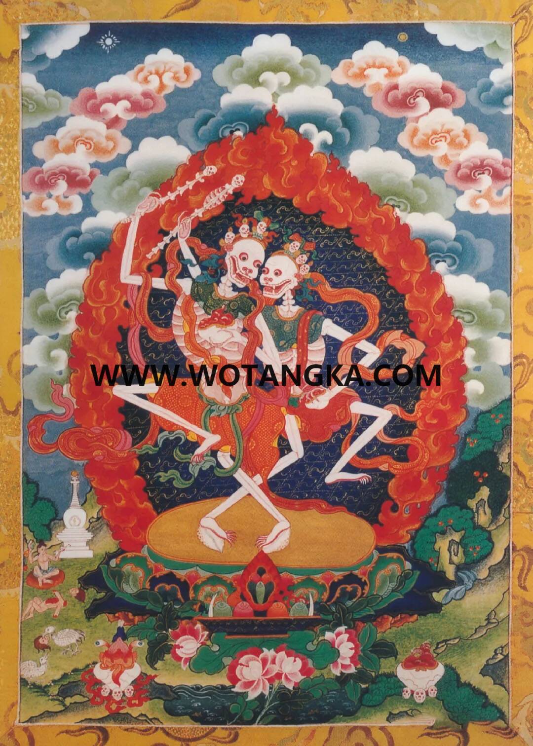 沃唐卡编号AC53114：尸陀林主