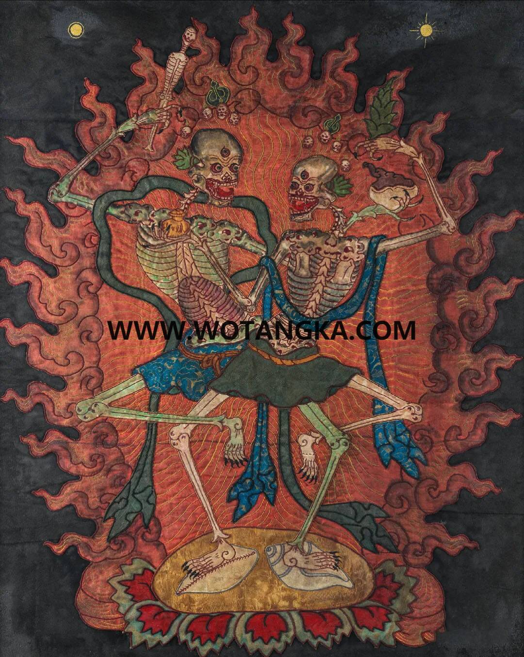 沃唐卡编号AC53391：尸陀林主