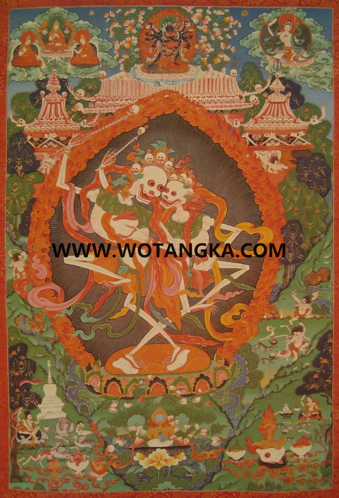 沃唐卡编号AC53618：尸陀林主