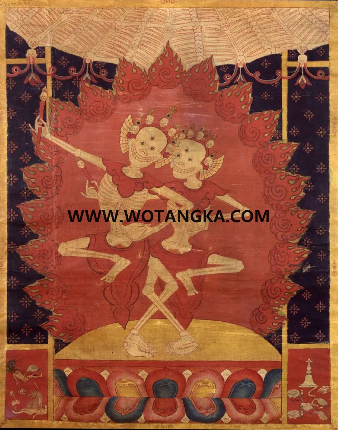 沃唐卡编号AC54279：尸陀林主