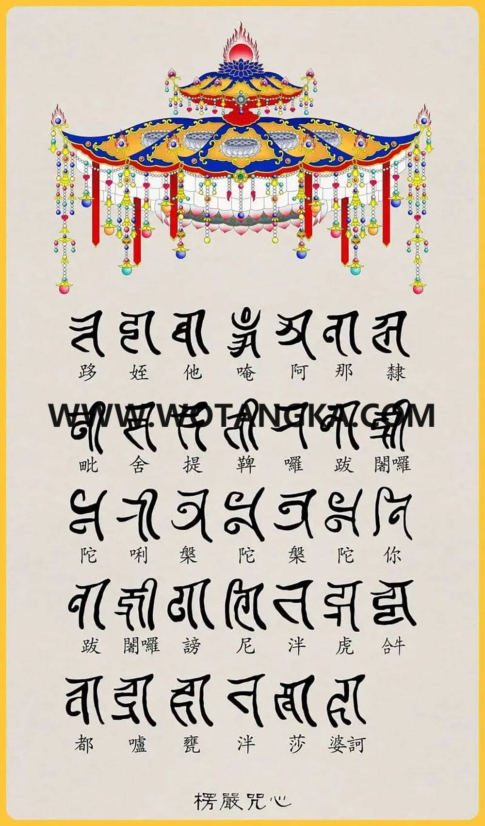 沃唐卡编号AC62743：楞严咒心