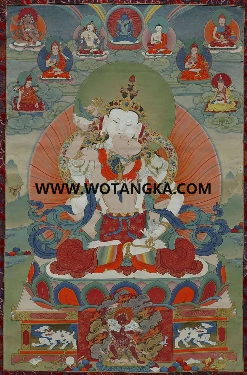 沃唐卡编号AC63927：金刚萨埵双身像