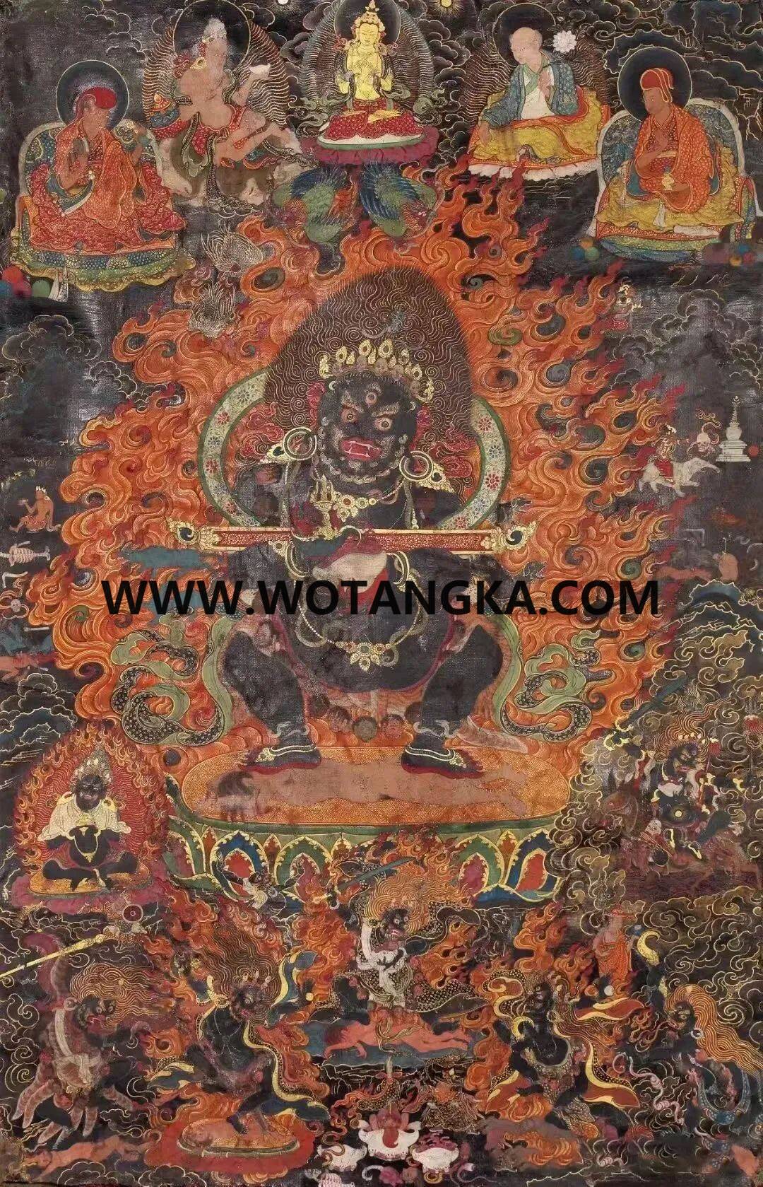 沃唐卡编号AC65328：红棒玛哈嘎拉