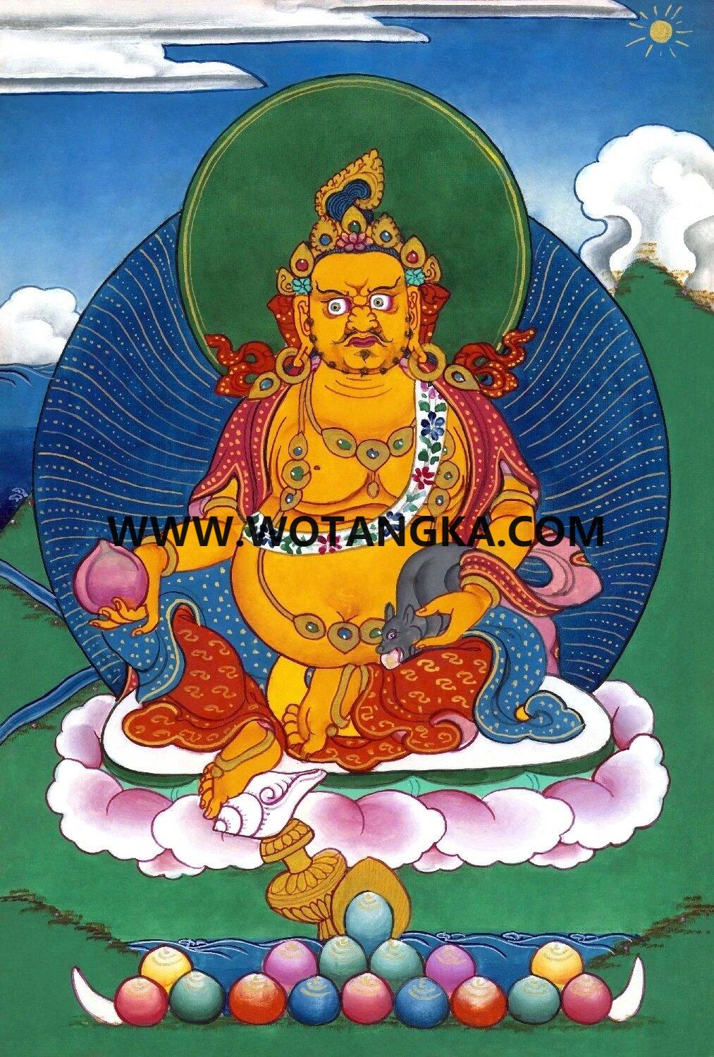 沃唐卡编号AC68315：黄财神