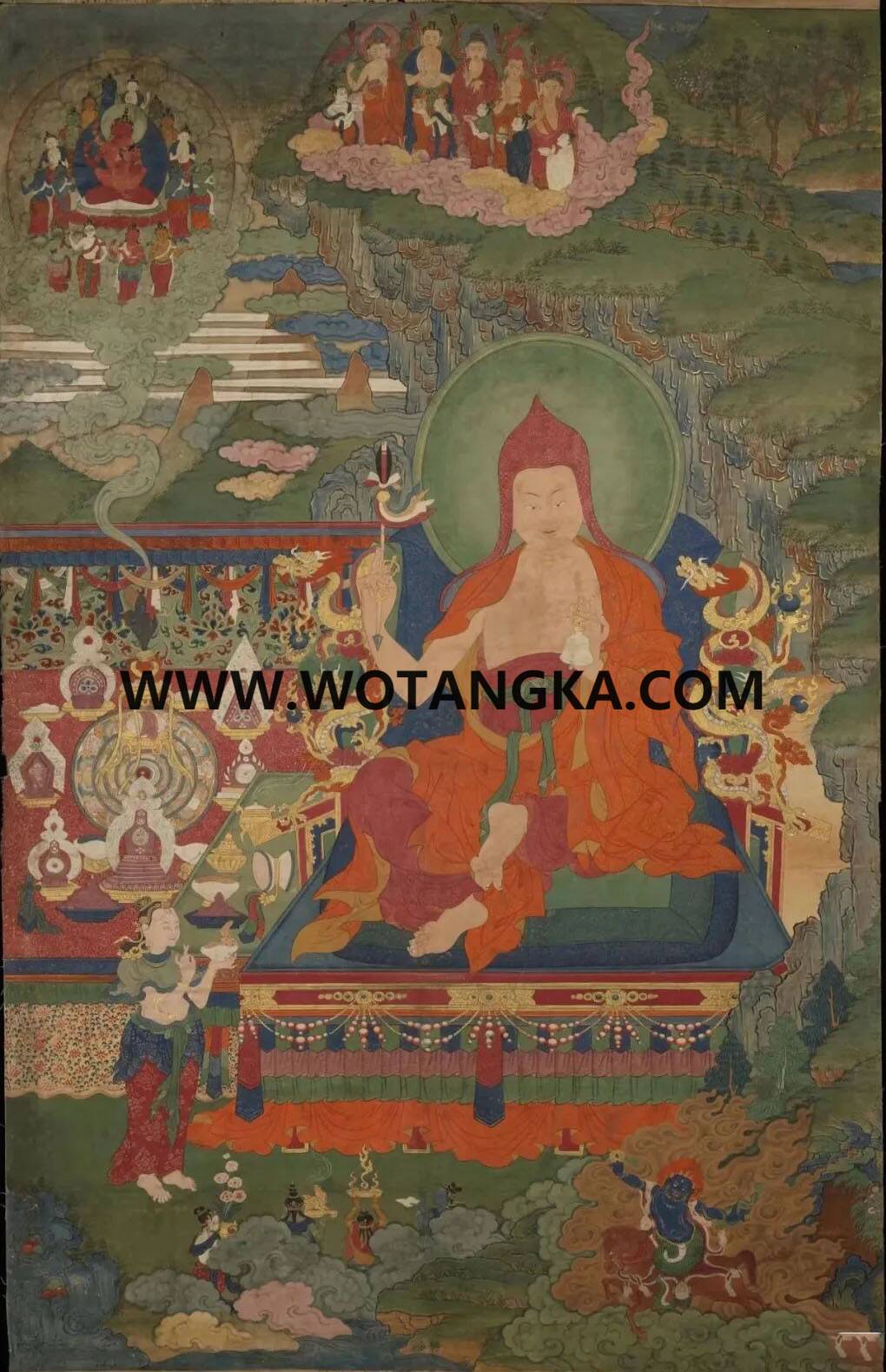 沃唐卡编号AC69854：喇嘛