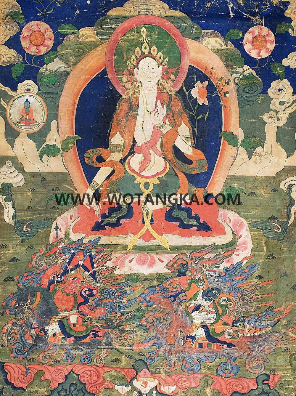 沃唐卡编号AC73461：白度母