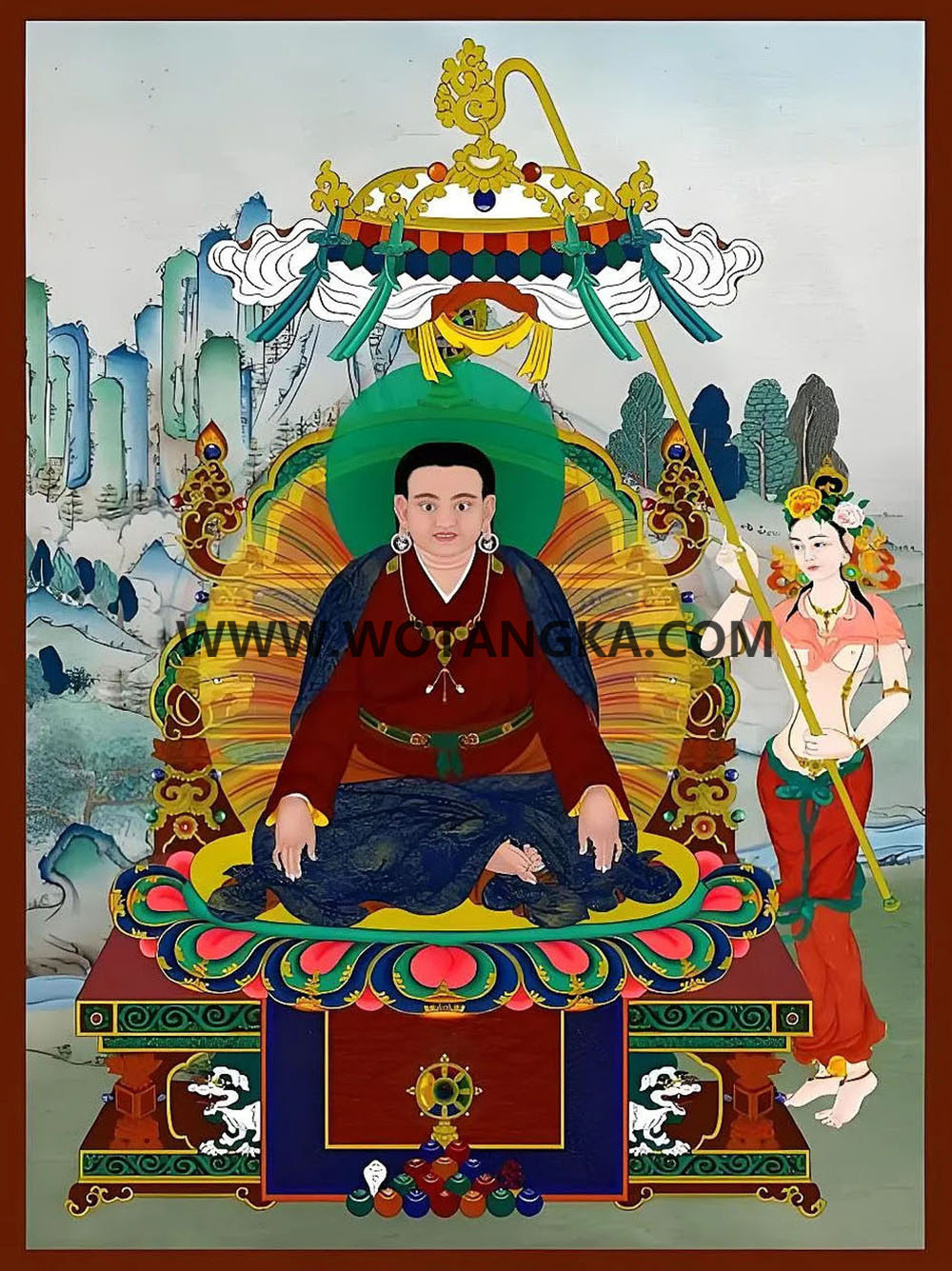 沃唐卡编号AC73469：噶举派祖师玛尔巴大译师