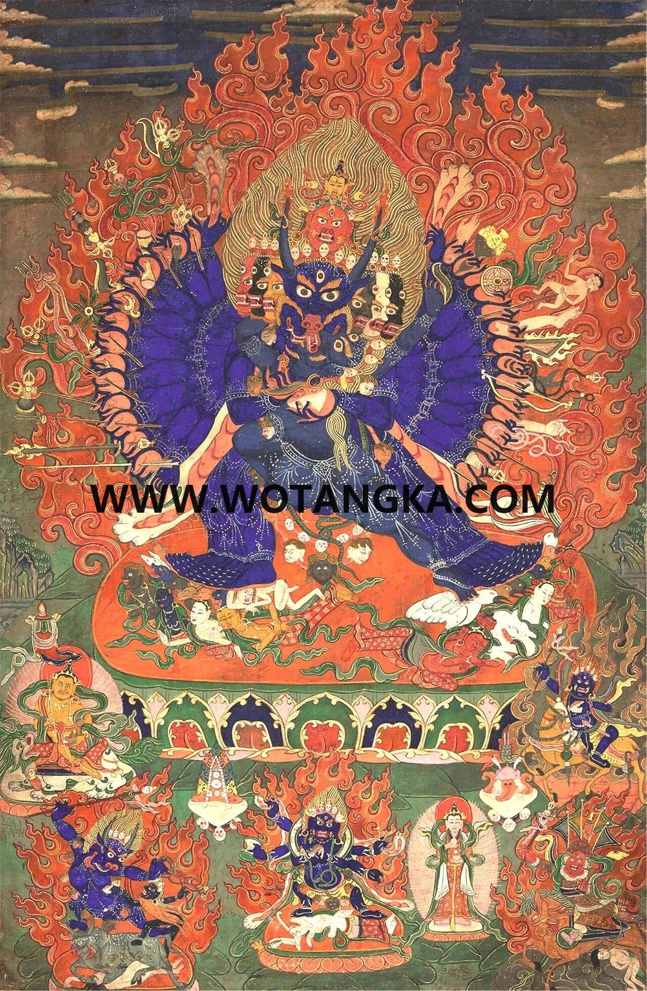 沃唐卡编号AC74563：大威德金刚