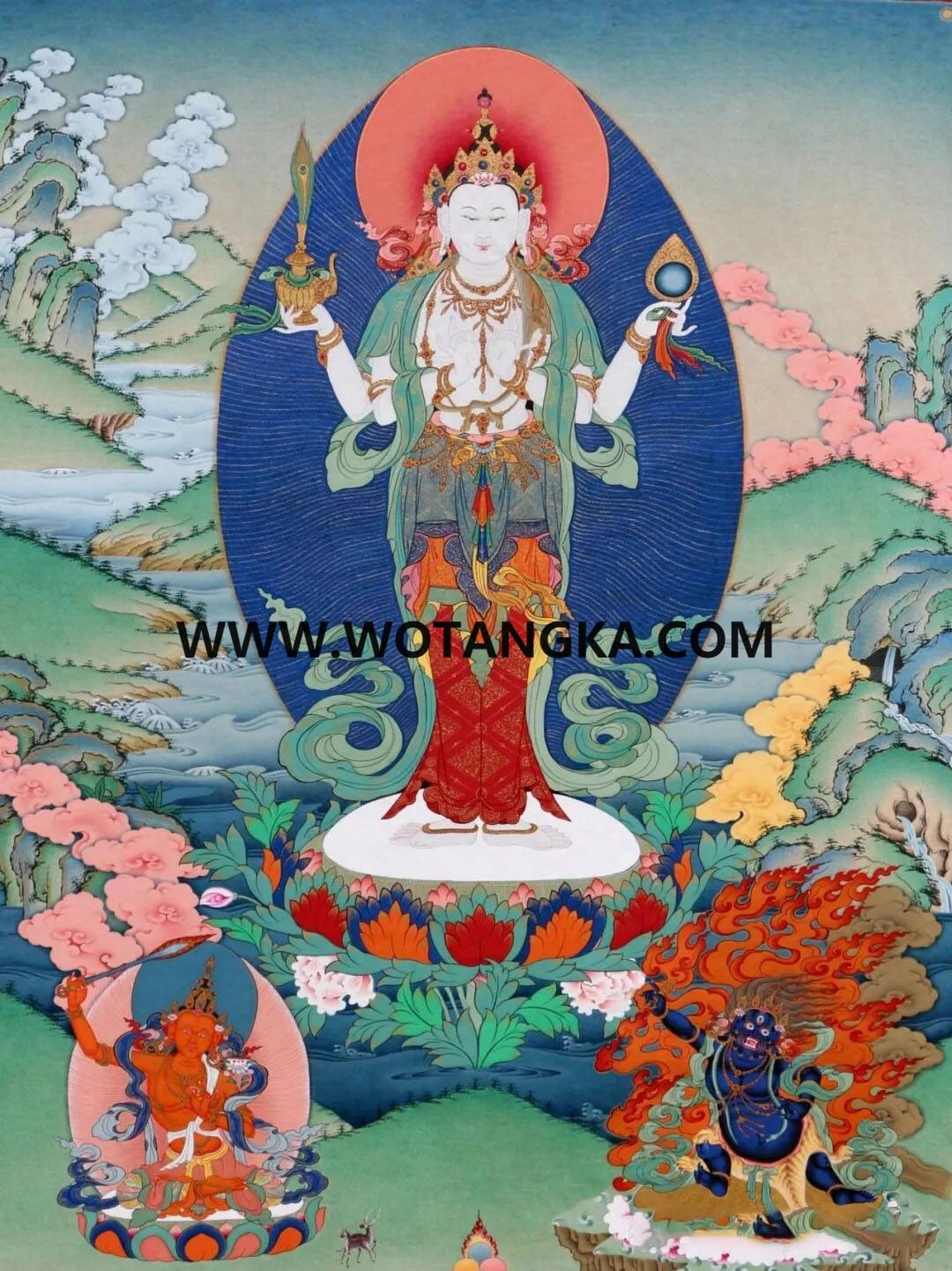 沃唐卡编号AC82375：启目观音