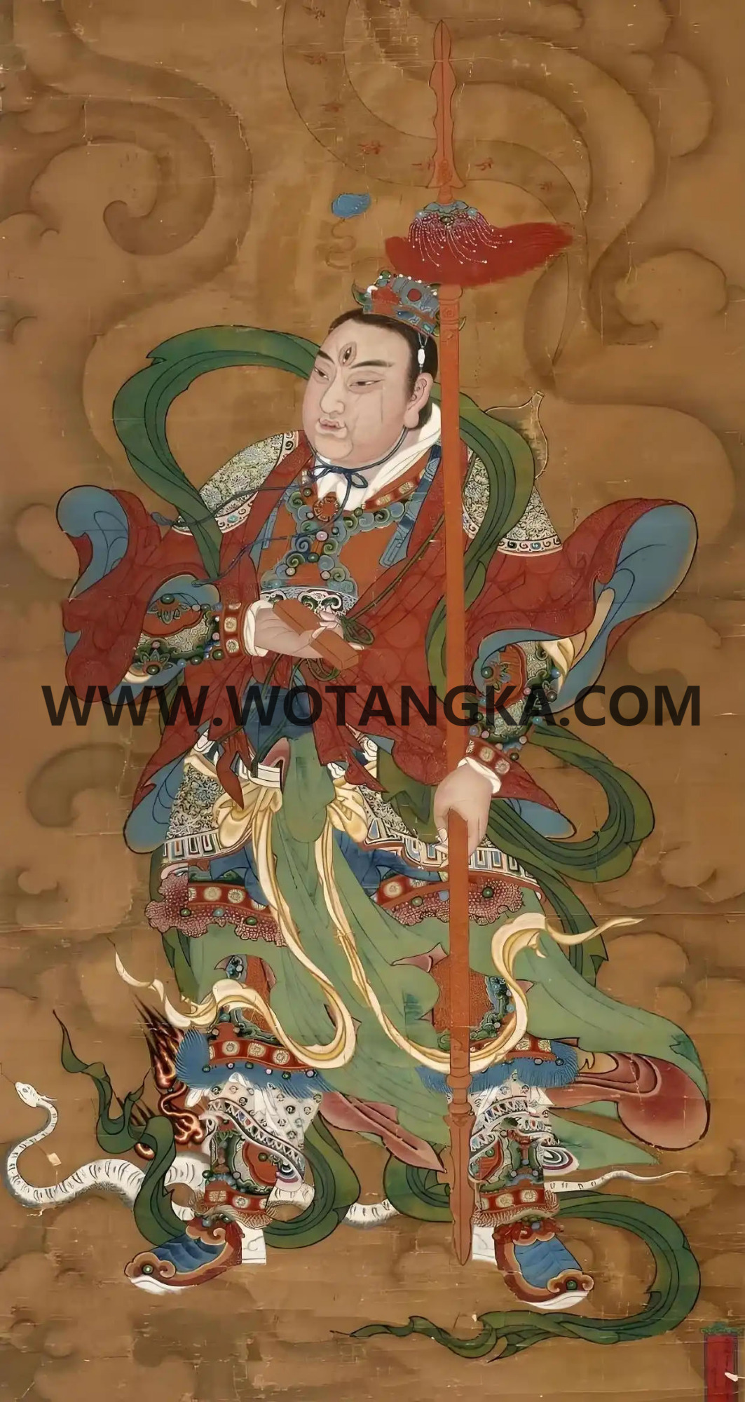 沃唐卡编号AC84572：华光大帝马灵耀