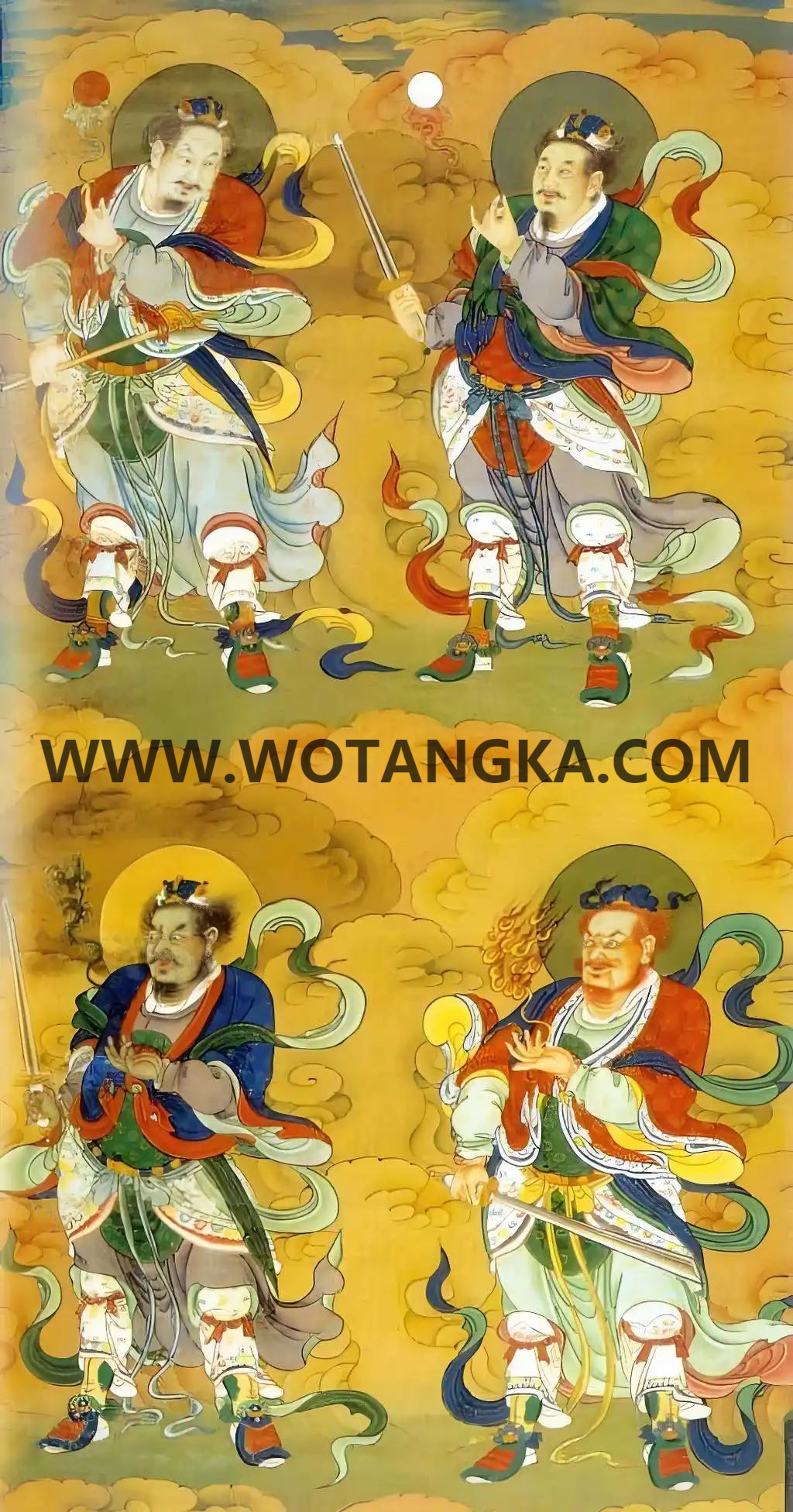 沃唐卡编号AC84573：道教护法四元帅