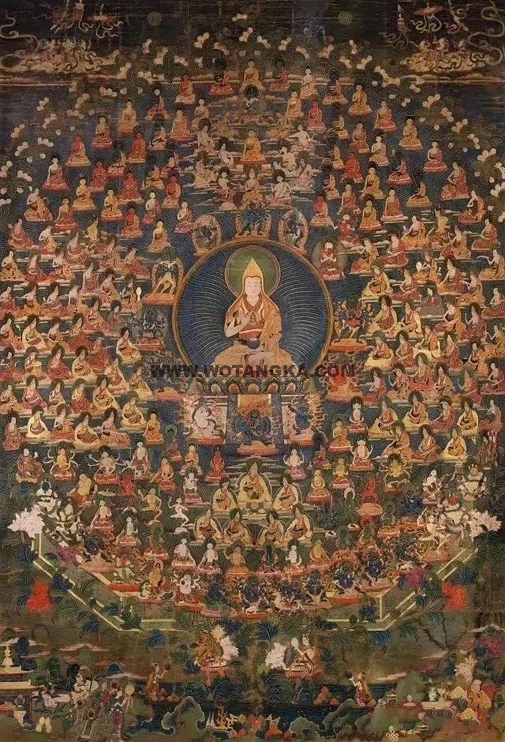 沃唐卡编号AC85476：格鲁派皈依境