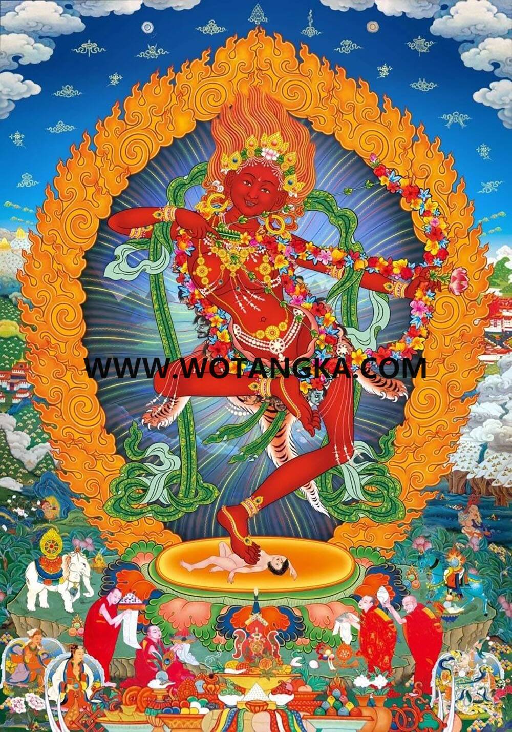 沃唐卡编号AC94371：作明佛母