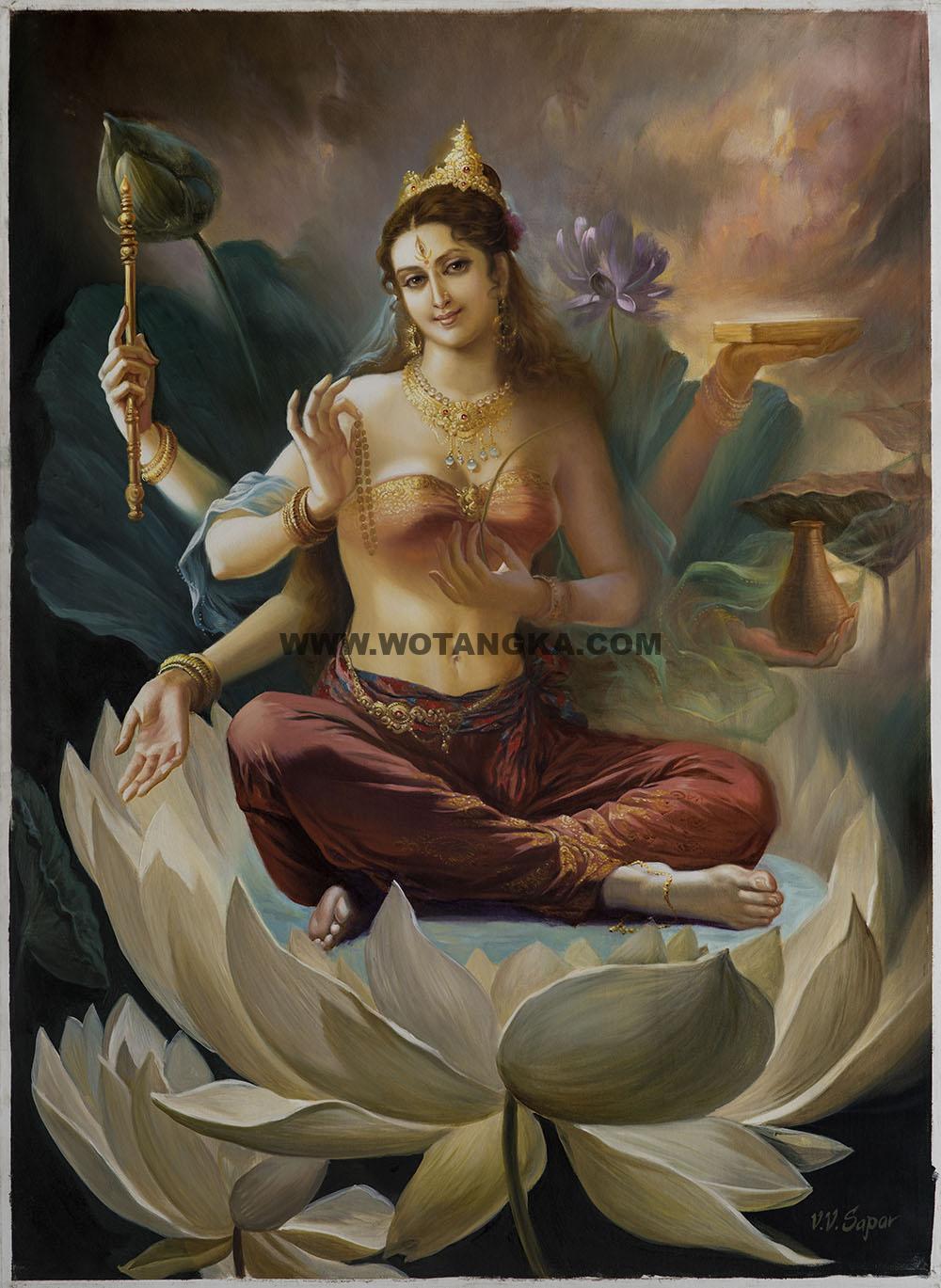 沃唐卡编号AC95686：安乐柔善母