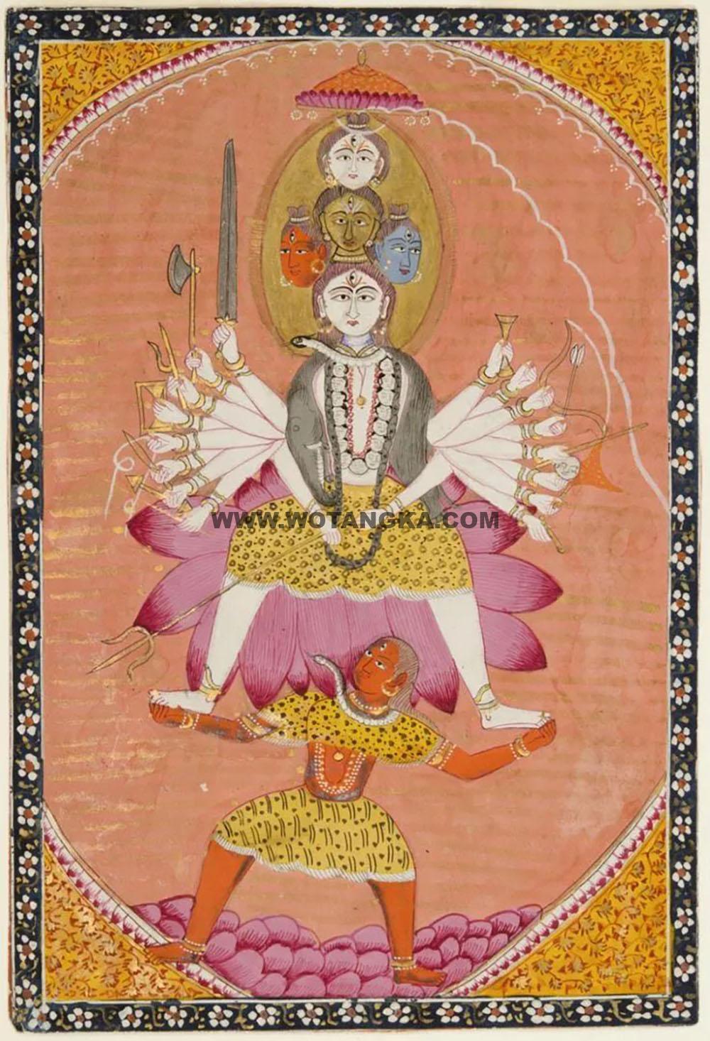 沃唐卡编号AC96230：湿婆