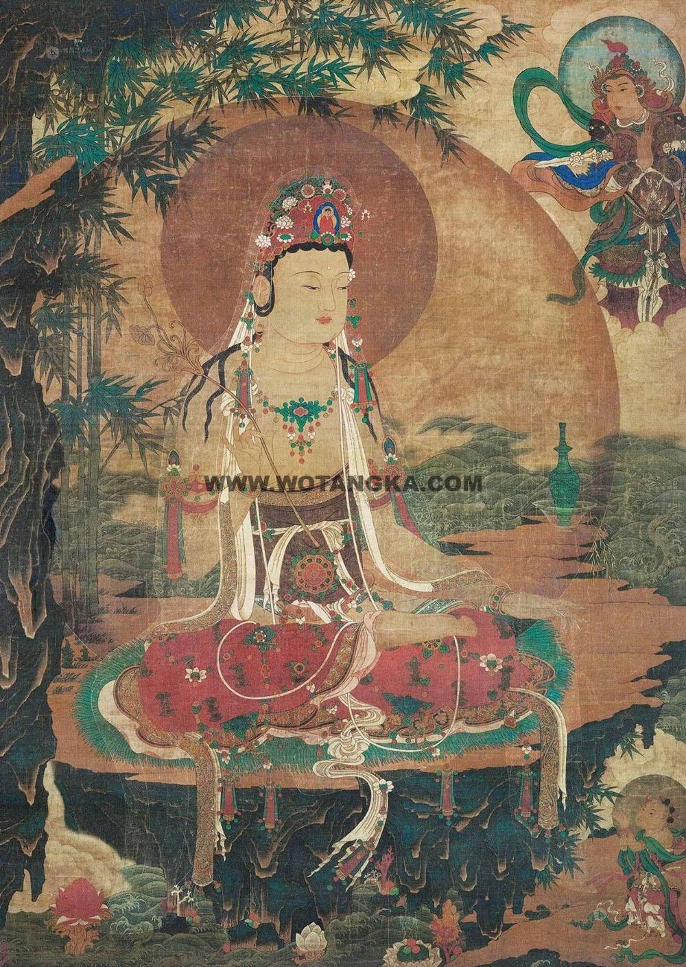 沃唐卡编号AC99583：水月观音