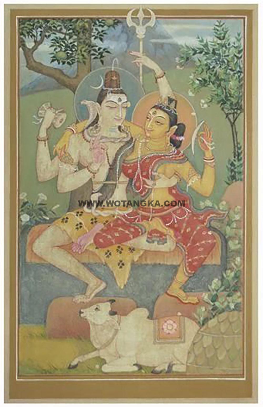 沃唐卡编号AC99847：湿婆与萨克蒂