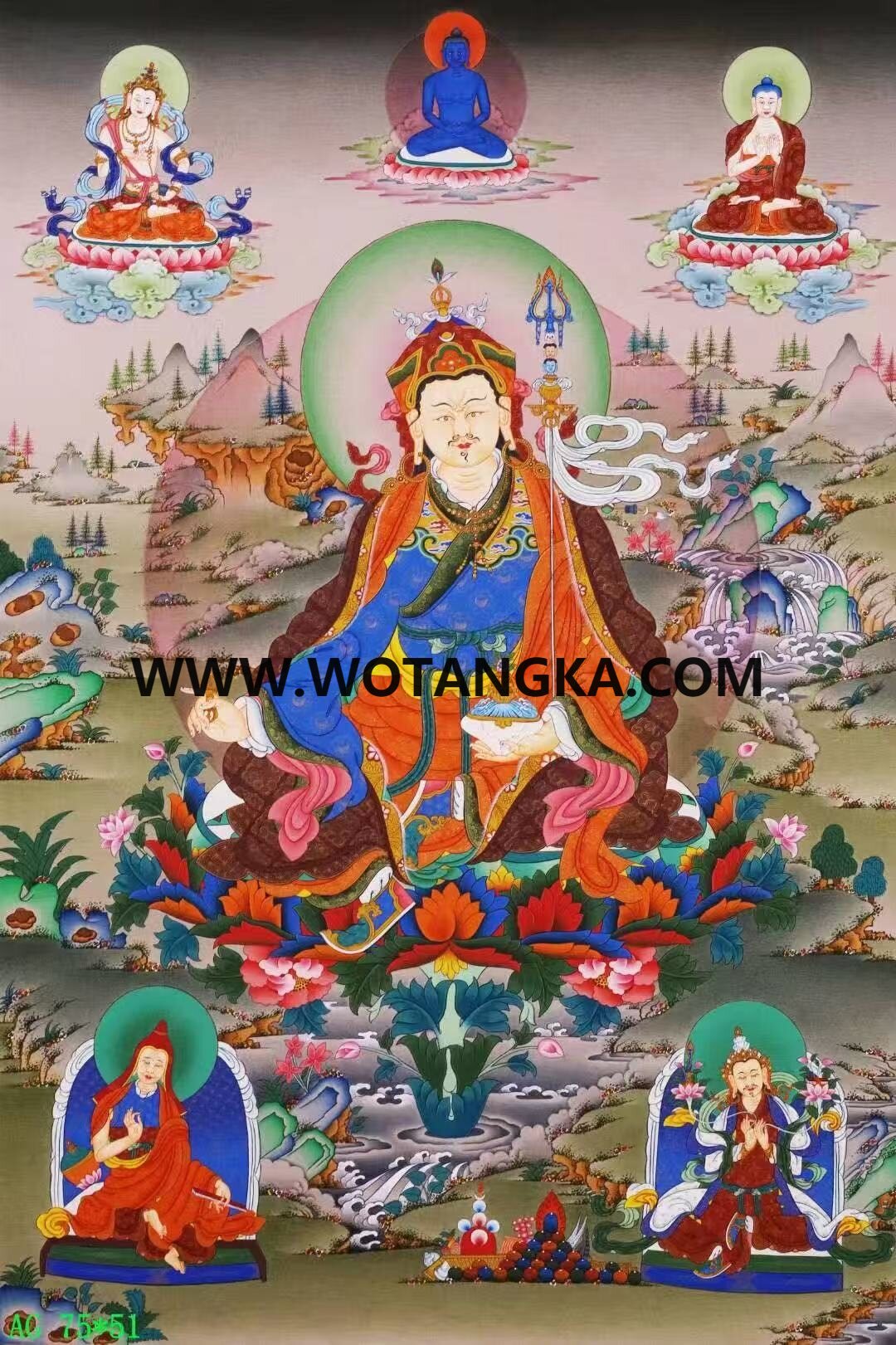 编号138-156729：嘎玛嘎赤-莲花生大士（75*51CM左右）