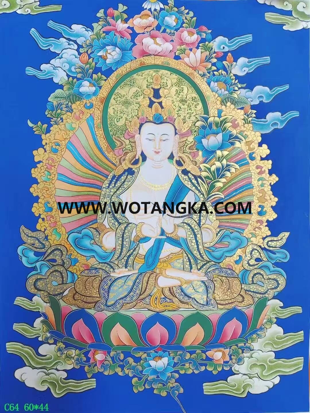 编号138-356289：彩绘唐卡-大势至菩萨（60*44CM左右）