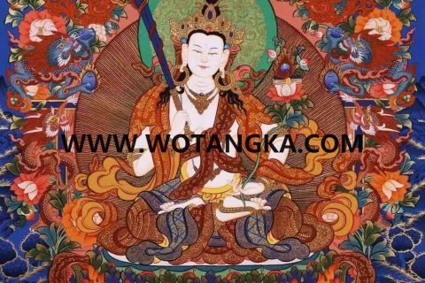 编号138-714896：彩绘唐卡-虚空藏菩萨（73*49CM左右）