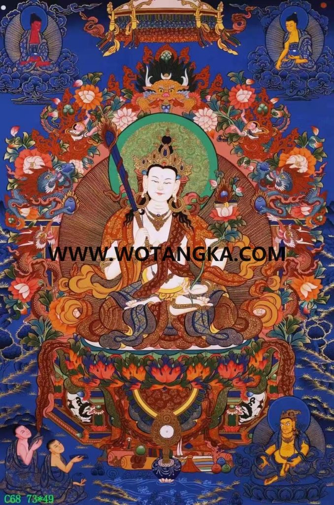 编号138-714896：彩绘唐卡-虚空藏菩萨（73*49CM左右）