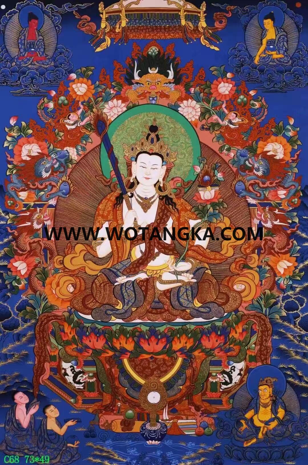 编号138-714896：彩绘唐卡-虚空藏菩萨（73*49CM左右）