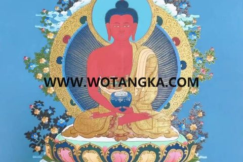 编号138-851263：彩绘唐卡-阿弥陀佛（72*50CM左右）