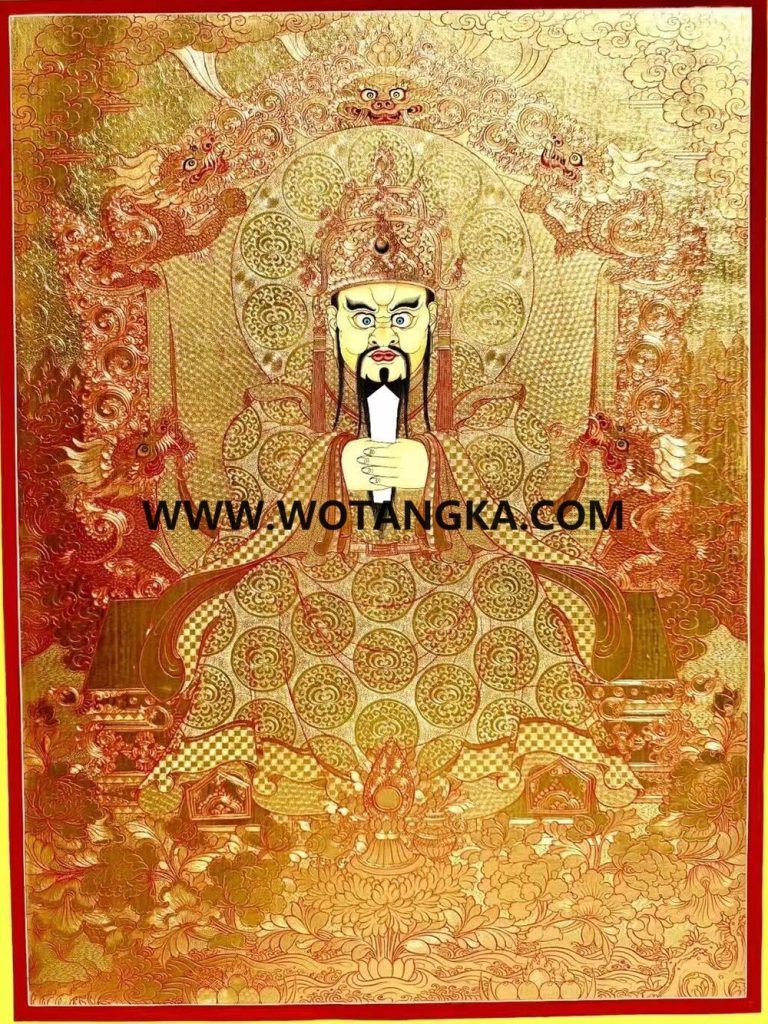 编号189-863660：黄金唐卡-龙五爷（40*30CM左右）