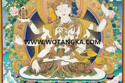 编号189-875253：彩绘唐卡-尊胜佛母（60*45CM左右）