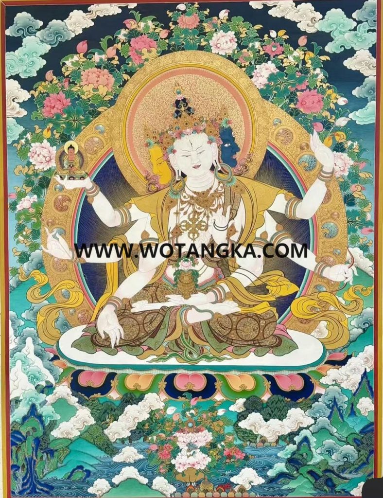 编号189-875253：彩绘唐卡-尊胜佛母（60*45CM左右）