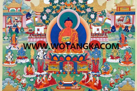 编号189-889476：嘎玛嘎赤-阿弥陀佛·极乐净土（100*70CM左右）