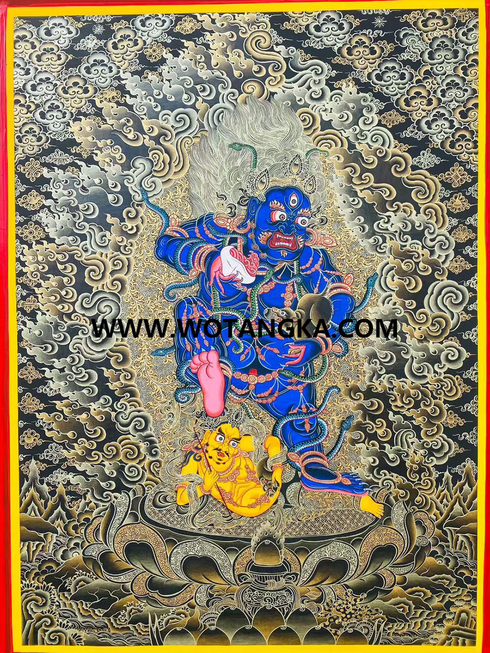 编号189-921768：黑金唐卡-黑财神（60*45CM左右）
