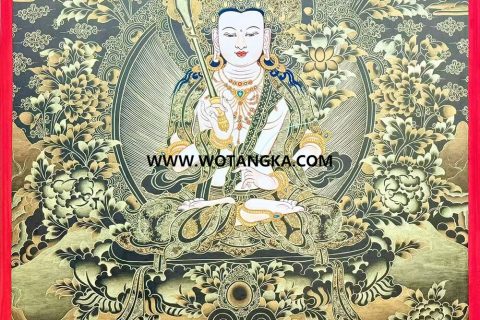 编号189-987571：黑金唐卡-虚空藏菩萨（40*30CM左右）