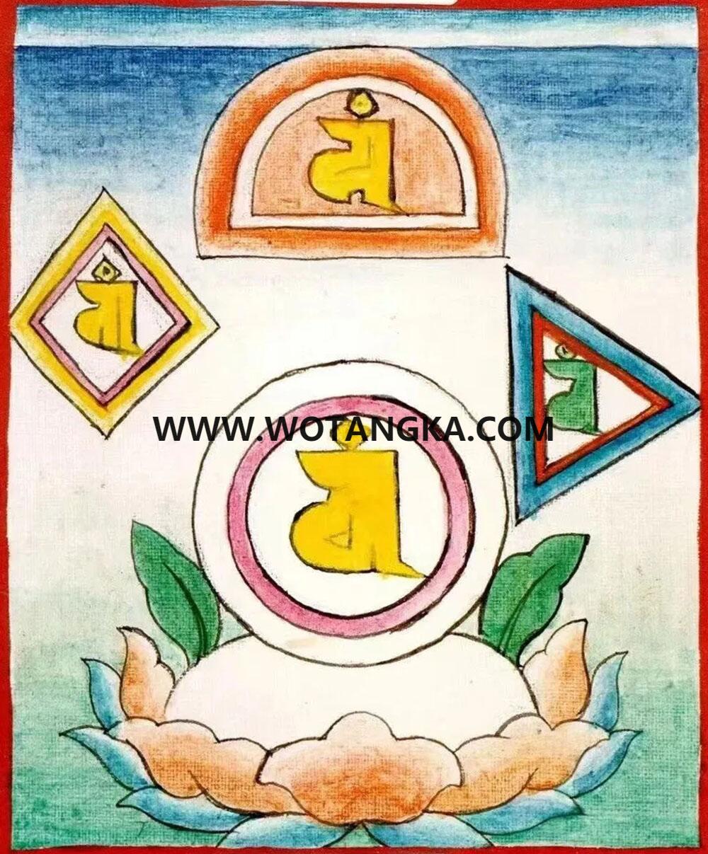 沃唐卡编号AC15684：四事业