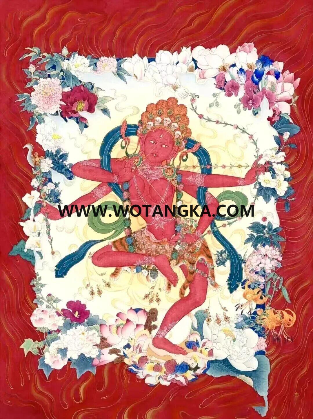 沃唐卡编号AC19347：作明佛母