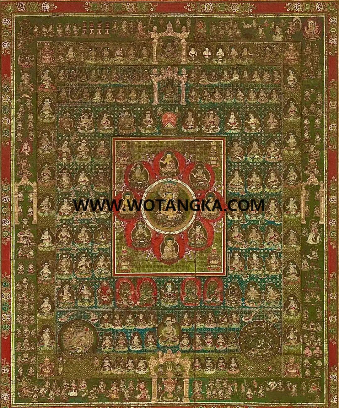 沃唐卡编号AC19528：胎藏界曼茶罗