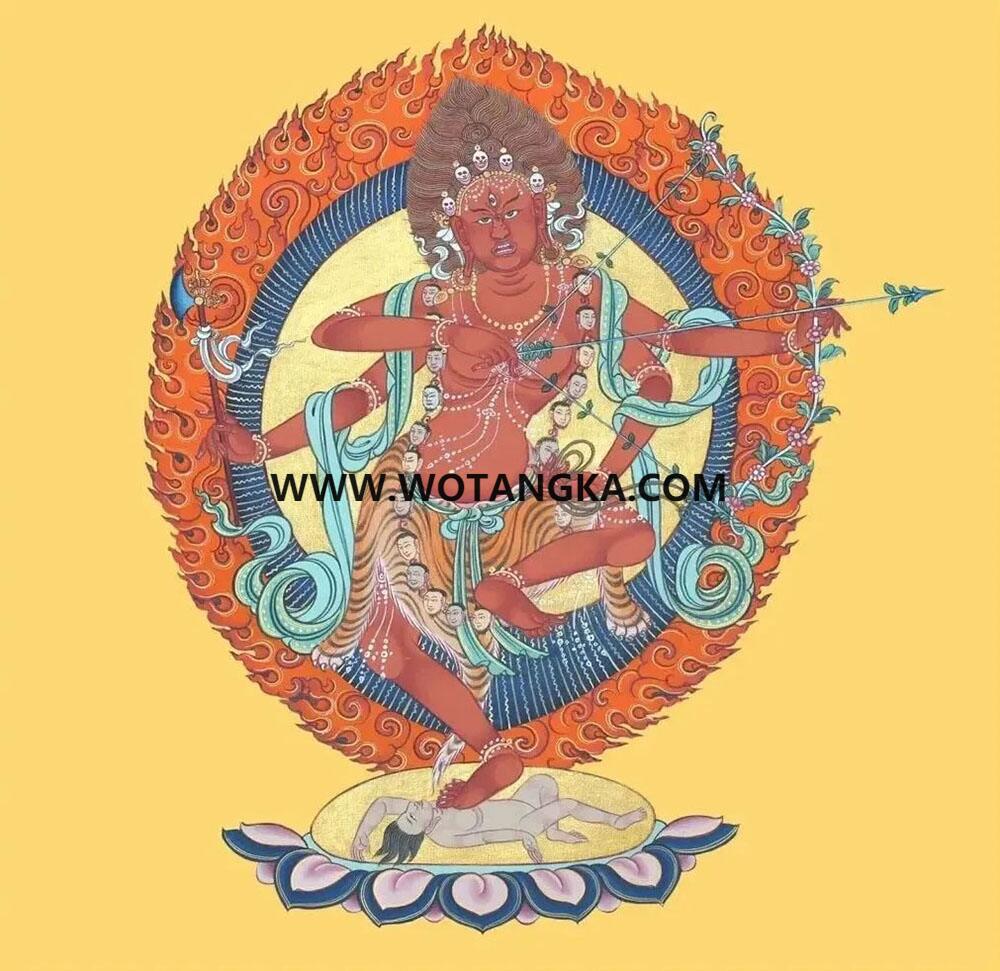 沃唐卡编号AC31469：怀业九本尊·作明佛母