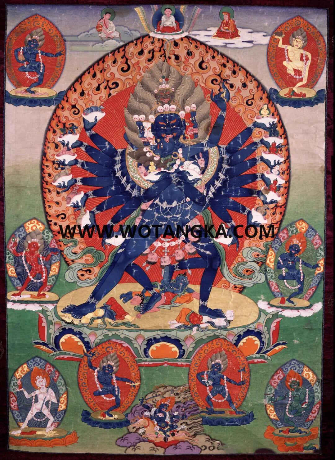 沃唐卡编号AC36749：喜金刚（噶举派）