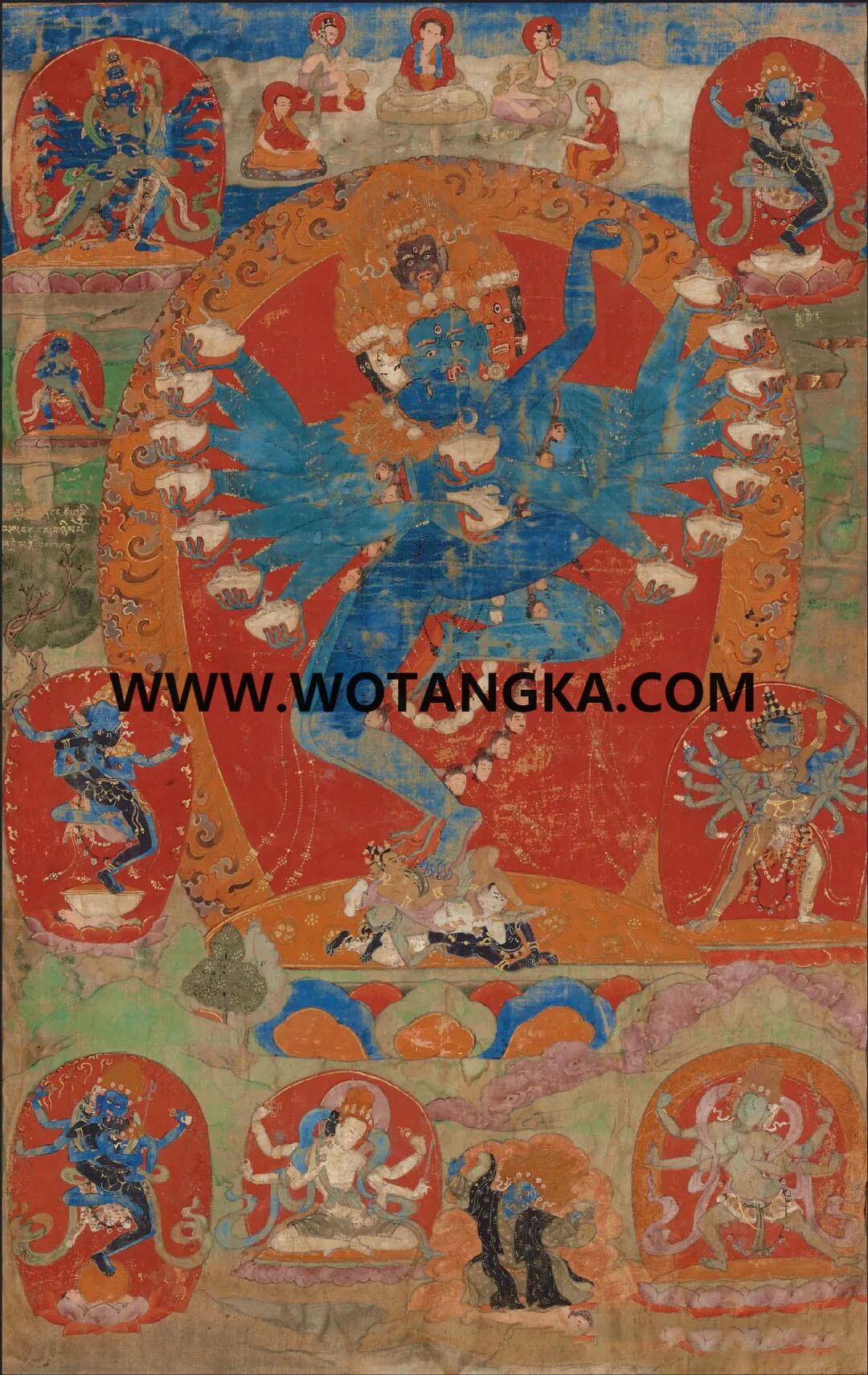 沃唐卡编号AC37592：喜金刚（萨迦派）