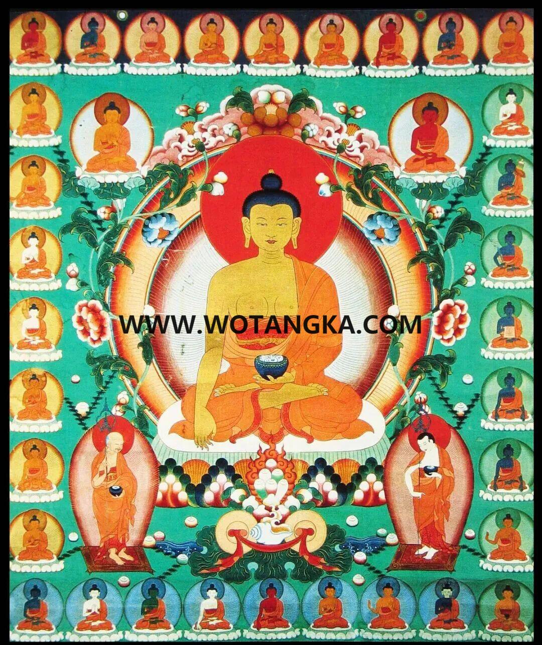 沃唐卡编号AC39862：释迦牟尼佛·三十五佛