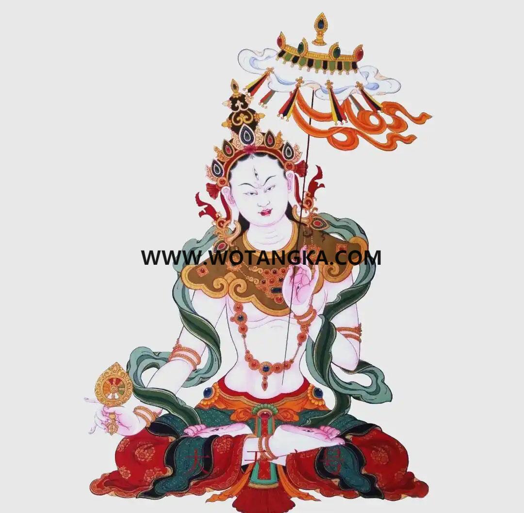 沃唐卡编号AC49728：大白伞盖佛母