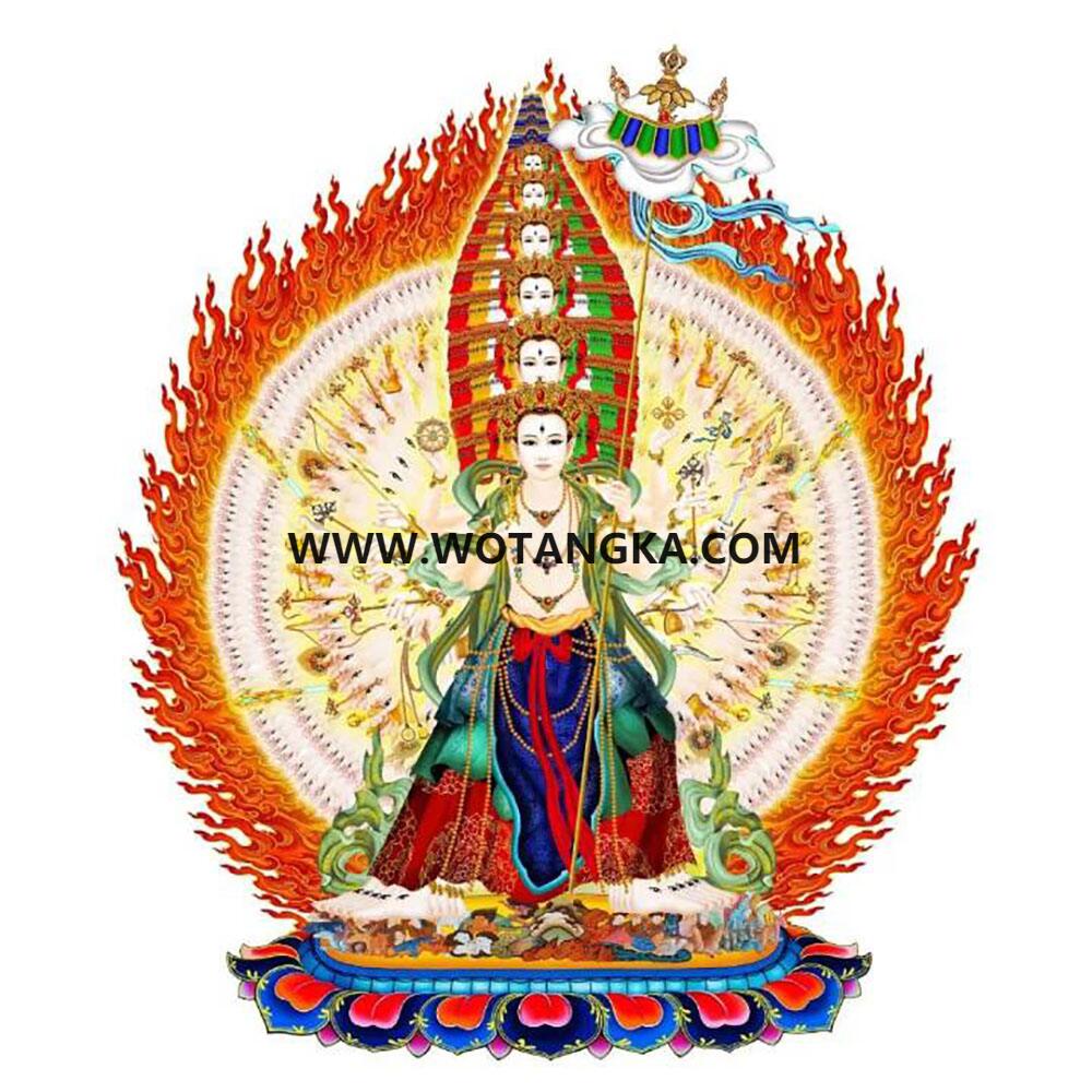 沃唐卡编号AC53296：大白伞盖佛母