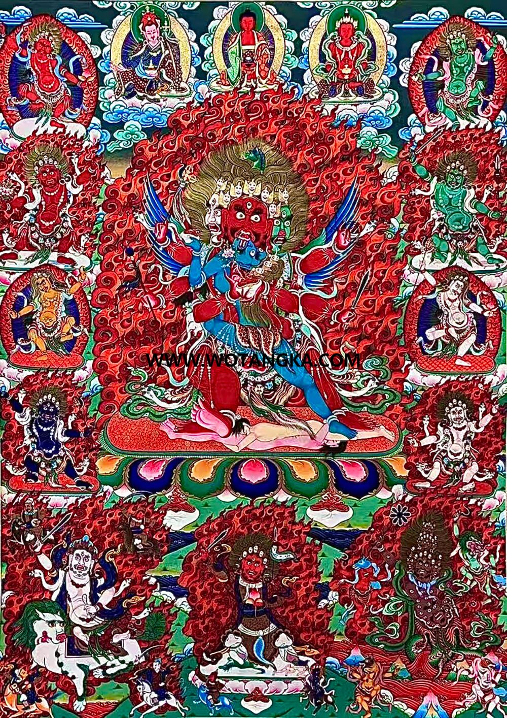 沃唐卡编号AC54678：马头明王