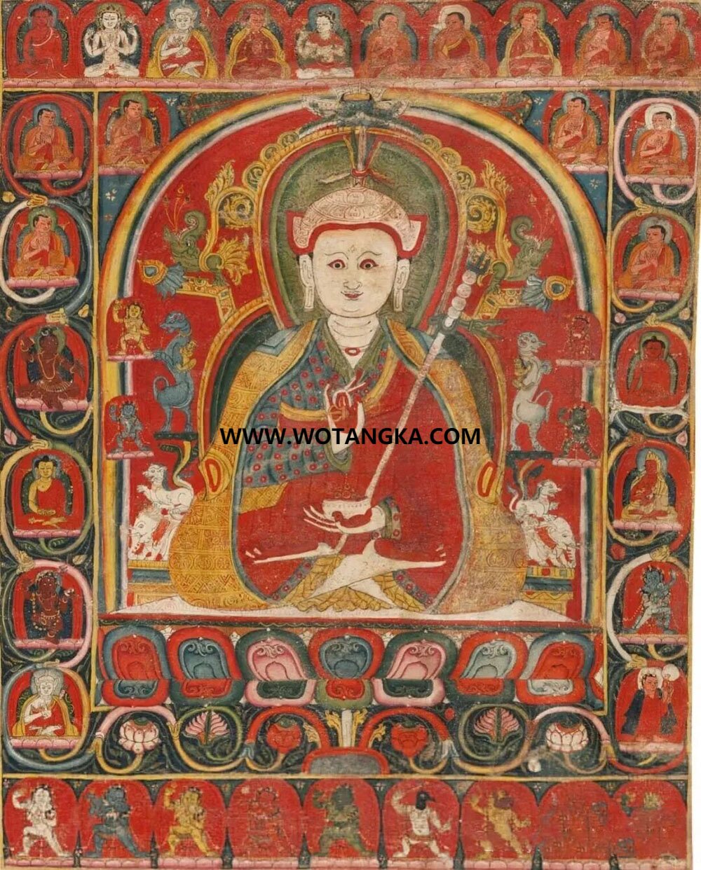 沃唐卡编号AC74519：莲花生大师
