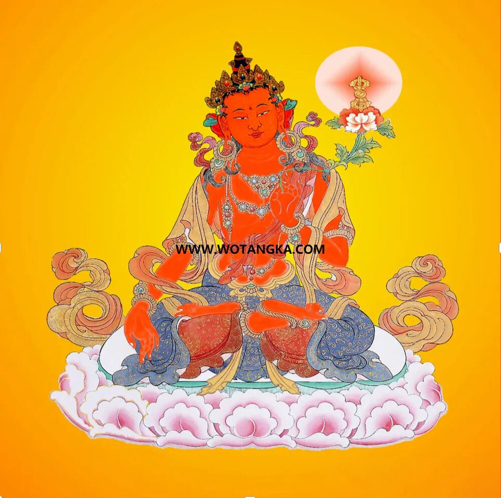 沃唐卡编号AC82915：红身金刚手菩萨