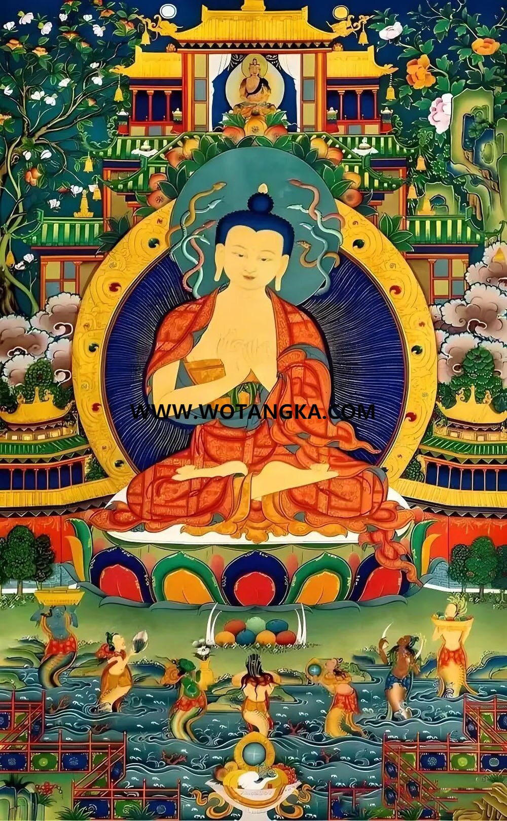 沃唐卡编号AC83549：龙树菩萨