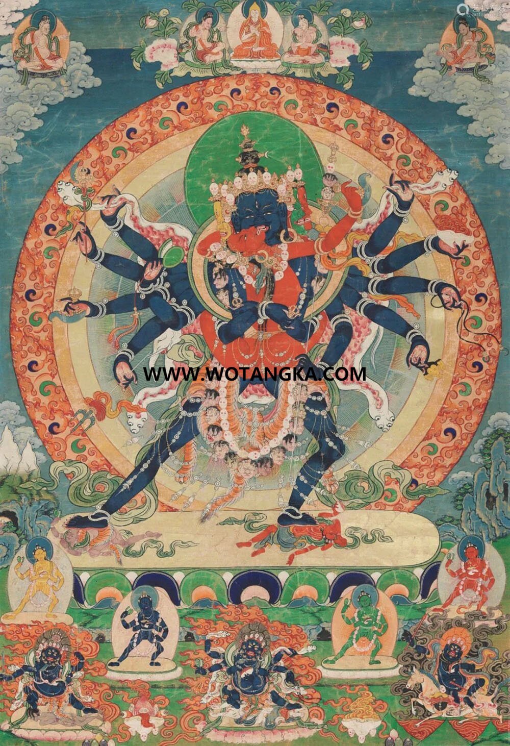 沃唐卡编号AC91346：胜乐金刚